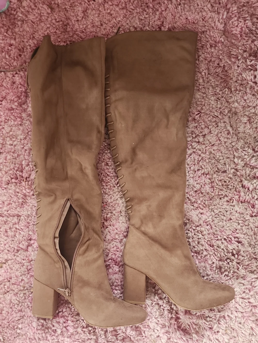 ♥️LIKE NEW NINE WEST Over-the-Knee Black Suede Boots WITH FREE BONUS BOOTS!!!